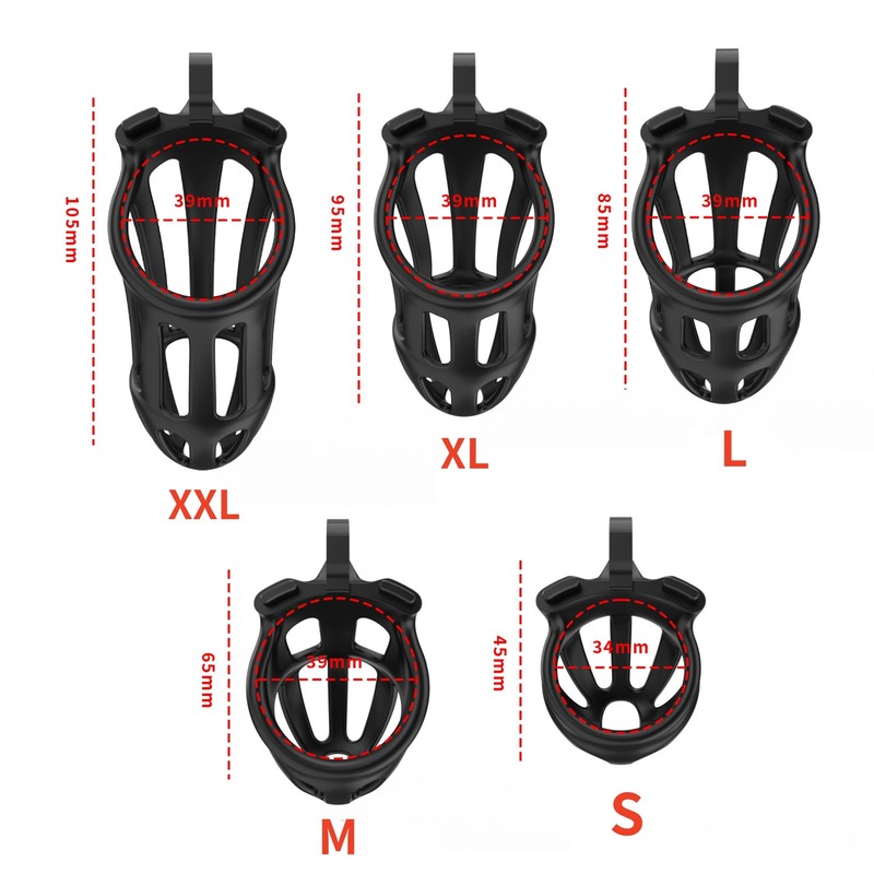 Zhong shu sheng Men's Black Breathable Protective Cage Multi-Size Workout