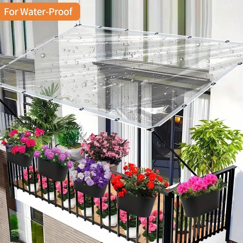 Clear Tarps Heavy Duty Waterproof, 6x10ft Upgraded Edge Heat Fused