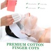 Outanaya 200pcs Cotton Finger Cover Sweatproof Scratch Protective Finger Cots