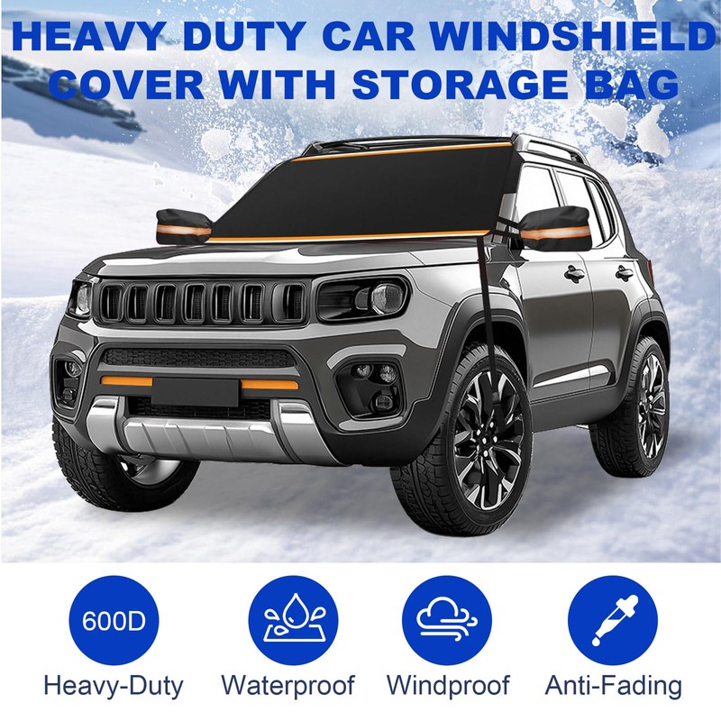 Car Windshield Cover for Snow and Ice, Car Windshield Snow