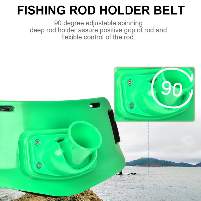 Boat Rock Fishing Rod Pole Holder Adjustable Waist Fighting Belt