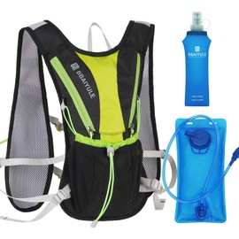 Hydration Backpack with Hydration Bladder, Running Hydration Backpack, Ultralight, Running Backpack with Hydration Bladder 2 Litres, BPA-Free, Backpack with Hydration Bladder and Reflectors (with 2L