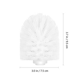 TOPBATHY Toilet Brush Head Replacement with Stiff Bristles Toilet Brush Refill for Bathroom (White)