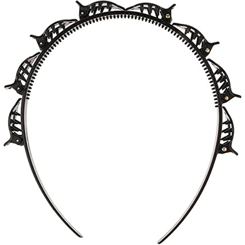 2-Pack Double Layer Hair Clips with Non-Slip Teeth - Invisible