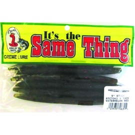 Creme STC7063 5-Inch Same Thing Stick, 6-Lures, Watermelon Red Finish