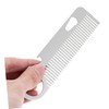 Mikinona 1pc Portable Stainless Steel Beard Comb for Men Multifunctional