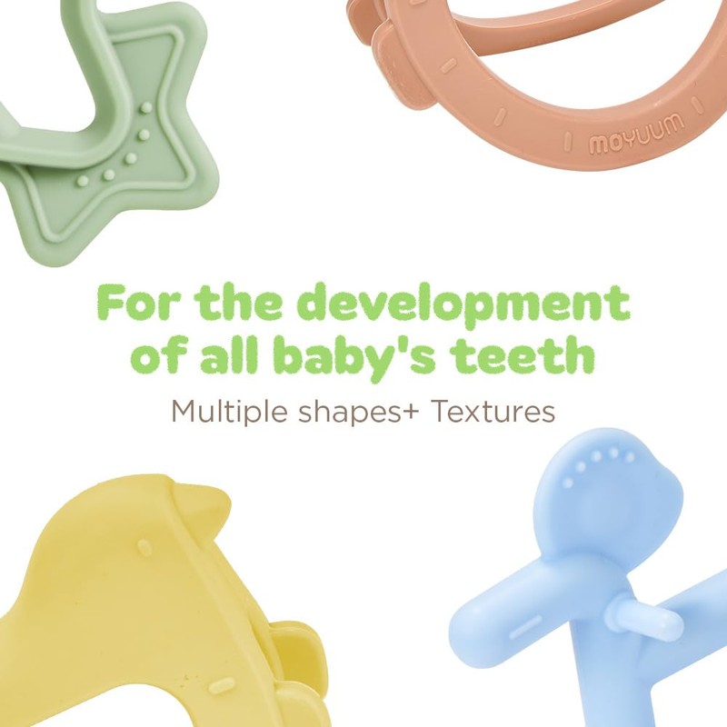 Moyuum Silicone Swing Bird Teether Toy | Made in Korea,