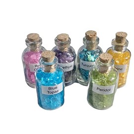 Mookaite Crystal Mini Gemstone Bottles, Many Different Crystals available! (Mookaite)