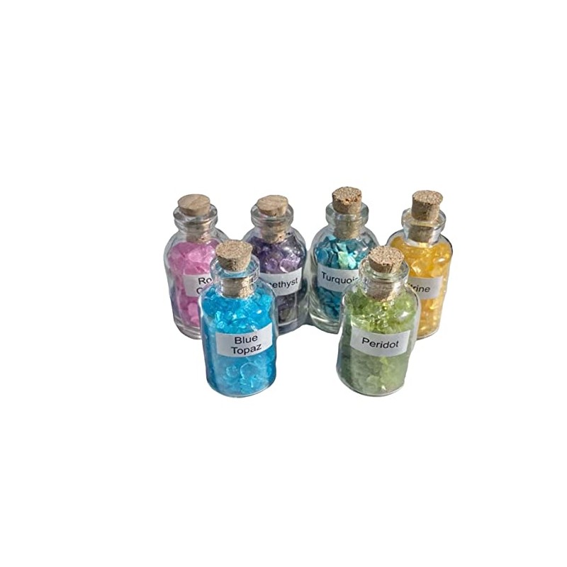 Mookaite Crystal Mini Gemstone Bottles, Many Different Crystals available! (Mookaite)