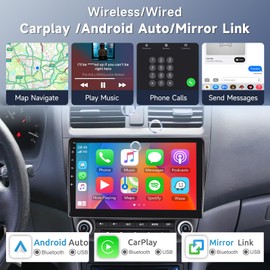 Radio for Honda Accord 2003-2007, Rimoody Android 13 Car Stereo with Carplay Android Auto 10.1'' Touchscreen GPS WiFi Mirror Link Bluetooth FM/RDS HiFi SWC Backup Camera Microphone