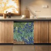 Tomhong 2D Flat Irises Flower Dishwasher Magnetic Cover 23x26 Inch