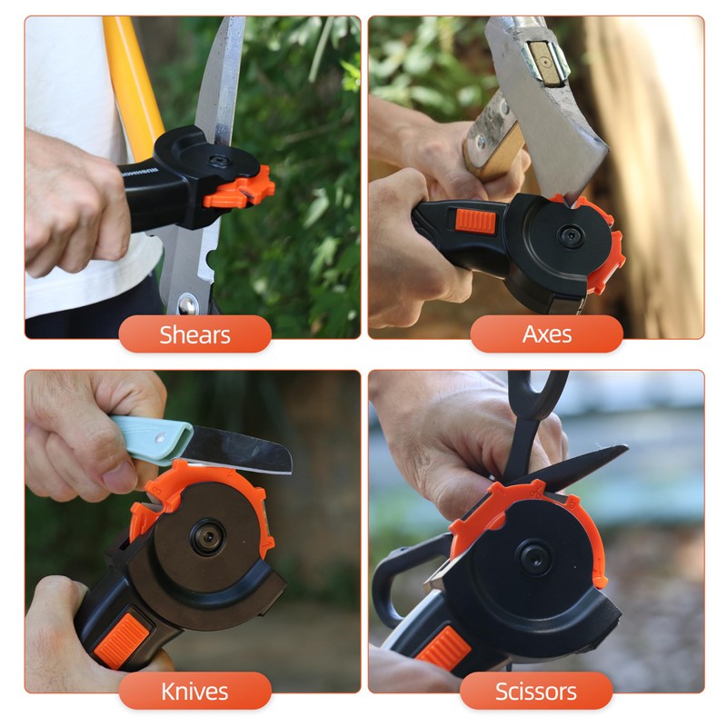 Rushmore Multipurpose Garden Tool & Knife Sharpener – 6-in-1 Diamond,