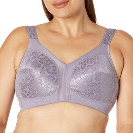 Playtex Women's 18 Hour Comfort-Strap Wireless Bra, 4-Way TruSupport (Retired Colors), Perfectly Purple, 40C
