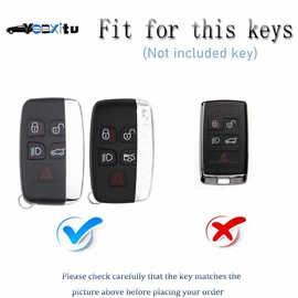 Ysbxitu Car Key Protection Key Case for Land Rover Discovery Sport Car Accessories Compatible with Range Sport Rover Evoque Sport Jaguar XF XE F-pace Waterproof Key Fob, B Black
