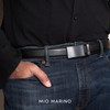 Marino Avenue Cinturón de vestir de piel genuino con hebilla
