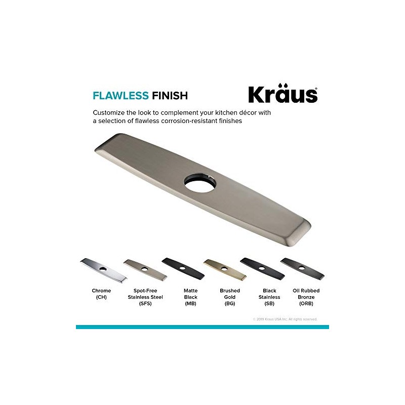 KRAUS Deck Plate for Kitchen Faucet in Spot Free Stainless