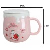 Ebros Gift Whimsical Bunny Rabbit Hiding Strawberries Ceramic Mug Cup