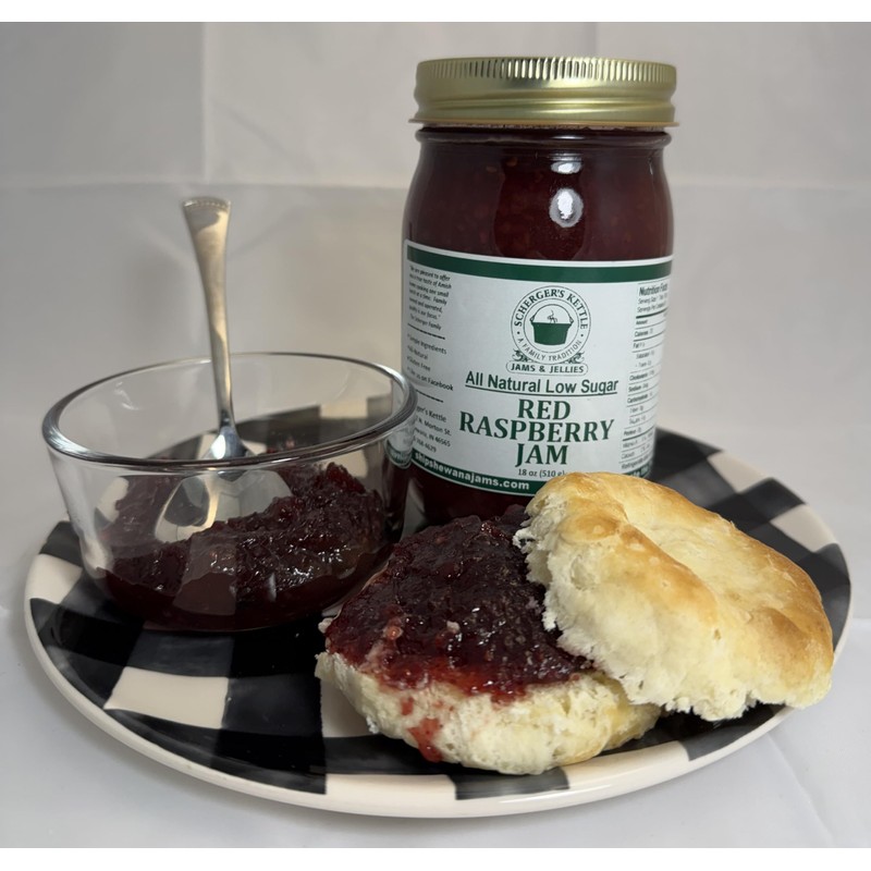 Red Raspberry Jam, All Natural/Low Sugar, 18 oz