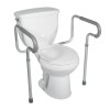 drive White / Gray Aluminum Toilet Safety Rail up to