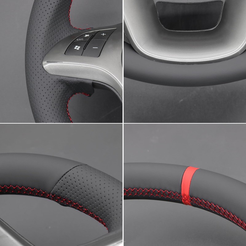 MEWANT Hand Stitched Car Steering Wheel Covers for Lancia Delta