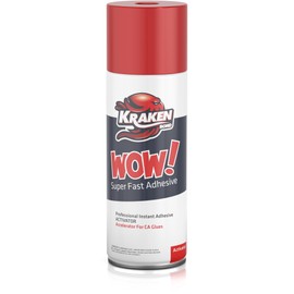 KRAKEN BOND Wow! Spray Adhesive Activator(1X6.76 Oz.) - Cyanoacrylate Super Glue Accelerator Spray for Plastic, Metal, Wood & PVC, CA Glue Activator | 1 Pack
