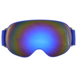 MSD007 Unisex Large Spherical Double Layer Anti Fog Breathable Outdoor Skiing Sports Goggles Glasses(Blue Frame )