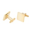 1 Pair French Cufflinks Double Layer Electroplating Polished Brass Gold