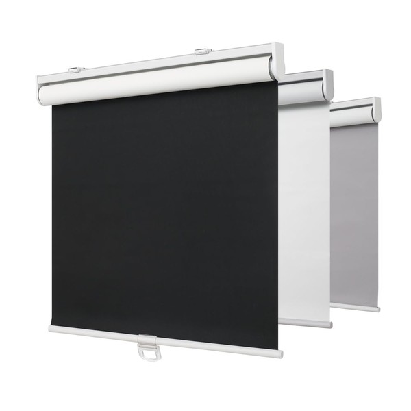 Cordless Blackout Window Roller Shades, Pull Down Spring System Indoor