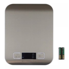 Control Expert Báscula Digital Cocina Inoxidable Pantalla Lcd 5kg/11 Lbs. Capacidad máxima 5 kg Color Plateado