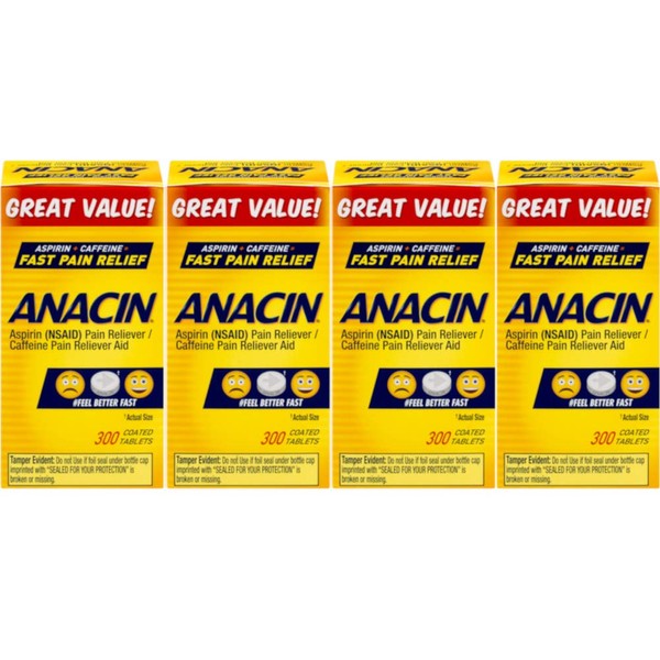 Anacin Tablets 300 Tablets (Pack of 4)