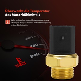 Frankberg Kühlmittelsensor Kühlmitteltemperatur Sensor Kompatibel mit Ducato Kasten 280 290 2.0L 1985-1994 Ducato Panorama 280 290 2.0L 1986-1994 Replace# 126432