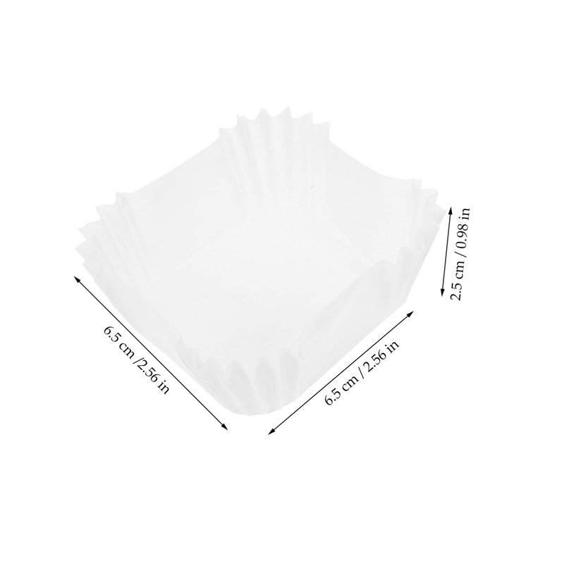 BESTonZON 1000pcs Square Cupcake Liners, Mini Square Baking Cups Brownie