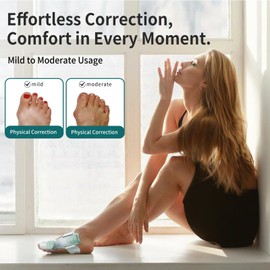 EliaValth Bunion Corrector, Adjustable Bunion Corrector for Women Big Toe, Fix Device with Knob and 3 Angled Plates, Straightener with Silicone Pad, Big Toe Separator for Relief, Medium Strap, 1 PCS