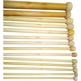 Eco-Friendly Single Point Natural Bamboo Knitting Needles 35cm x 4mm-25mm (8mm)