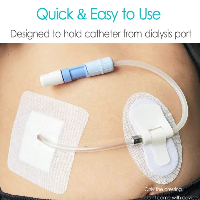 Split Drain Adhesive Bandages Feeding Tube Peg G J Tube