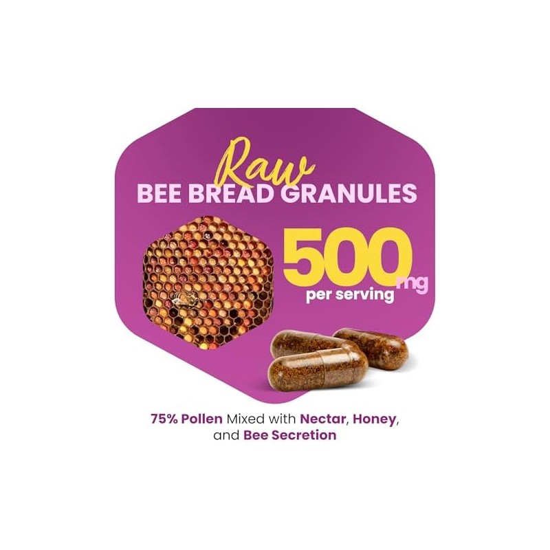 HONEYBEEZONE- Suplemento de Pan de Abeja 100 Natural Pan de