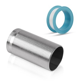 2 Inch Faucet Extension Shank, Stainless Steel Threaded Pipe for Thick Countertops, Bathroom Faucet Mount Accessory with PTFE Tape