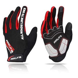Guantes de ciclismo para invierno, 3 tamaos, 3 colores, almohadillas de dedos completos, transpirables, ligeros, multiusos (para ciclismo,...         