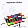 KARLOR 42 Colours Face Paint Palette with Brush, 18 Matte