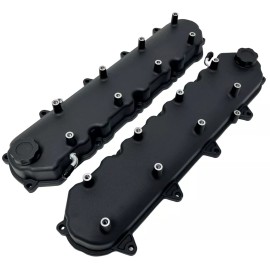 HRC GM GEN V LT LT1 LT4 Valve Covers W/ Coil Mounts Cast Aluminum L83 L86 6.2L Black