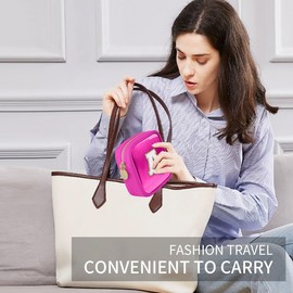 LOFOWN Initial Clear Makeup Bag Small Cosmetic Bag Travel Toiletry Bag Clear Zipper Pouch Purse Organizer Bags for Women, Fuxia, G, Initial Clear Makeup Bag