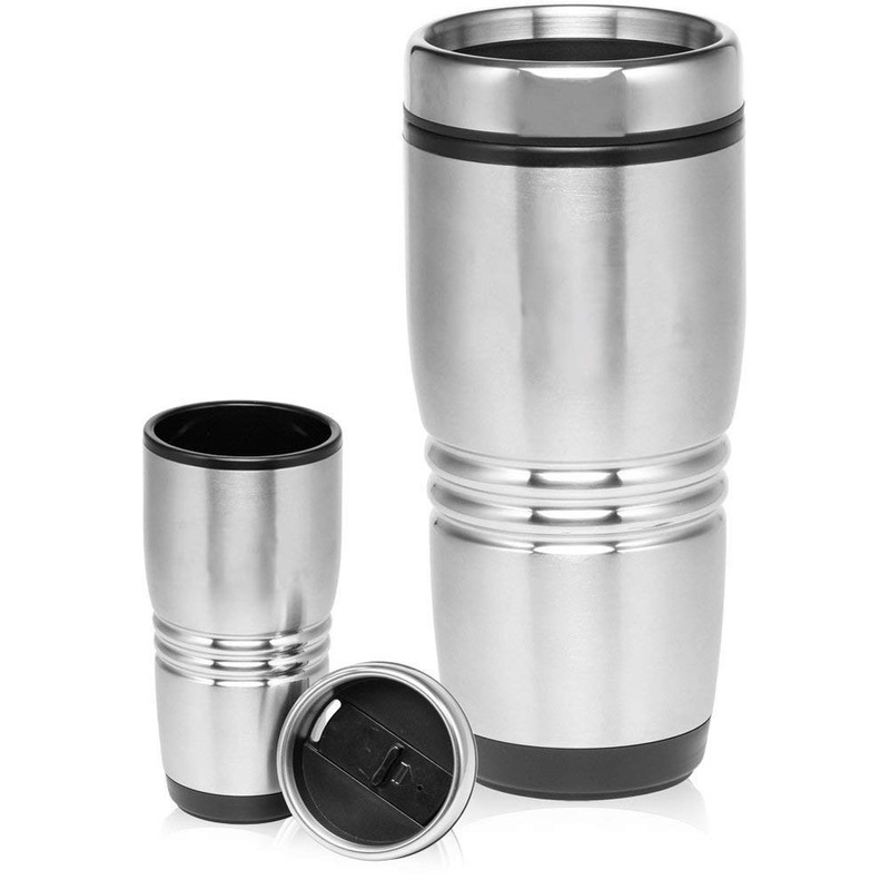 PlusTactical Expression - Vaso de acero inoxidable (línea azul fina)