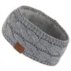 C.C Winter Fuzzy Fleece Lined Thick Knitted Diagonal Stripes Criss-Cross