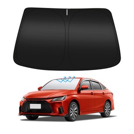 BESTVIEW Car Windshield Sun Shade Compatible with Toyota Corolla 2020-2024 2025 (Not for Corolla Cross) - Foldable Reflective Sunshade for UV Protection & Heat Reduction