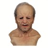 Old Man Mask Realistic/Smoking Old Lady Mask -Latex Headgear Cosplay