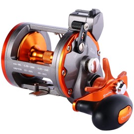 Sougayilang Line Counter Trolling Reel Conventional Level Wind Fishing Reel-Thunder LS II 4000R