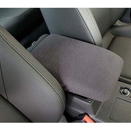 Car Console Covers Plus Made in USA Designed for Volkswagen Tiguan 2018-2022 Fleece Auto Armrest Center Console Cover Protector Dark Gray
