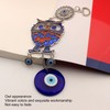 Blue Eye Owl Keychain Good Luck Beautiful Blessing Amulet Car