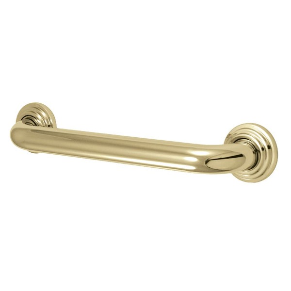 Kingston Brass DR214122 Designer Trimscape Milano 3-Layer Flange 12-Inch Grab Bar with 1.25-Inch Outer Diameter, Polished Brass