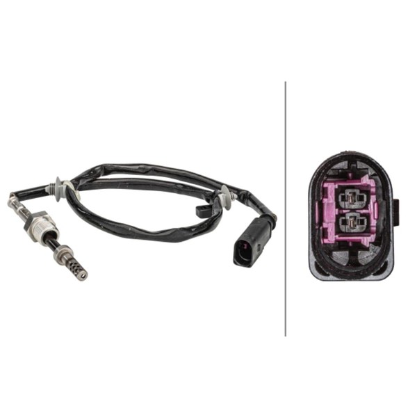 HELLA 6PT 358 181-171 Sensor, exhaust gas temperature - 2-pin